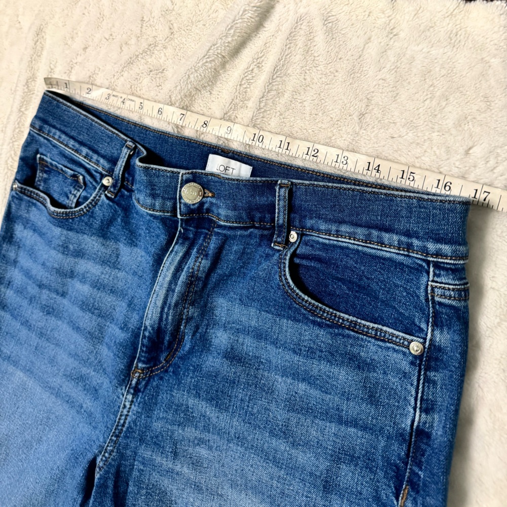 LOFT High Rise Wide Leg Blue Women's Jeans - Picture 12 of 12